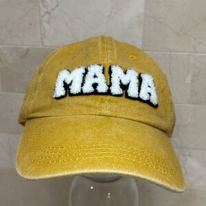 Stylish Golden Yellow 'MAMA' Women's Cap